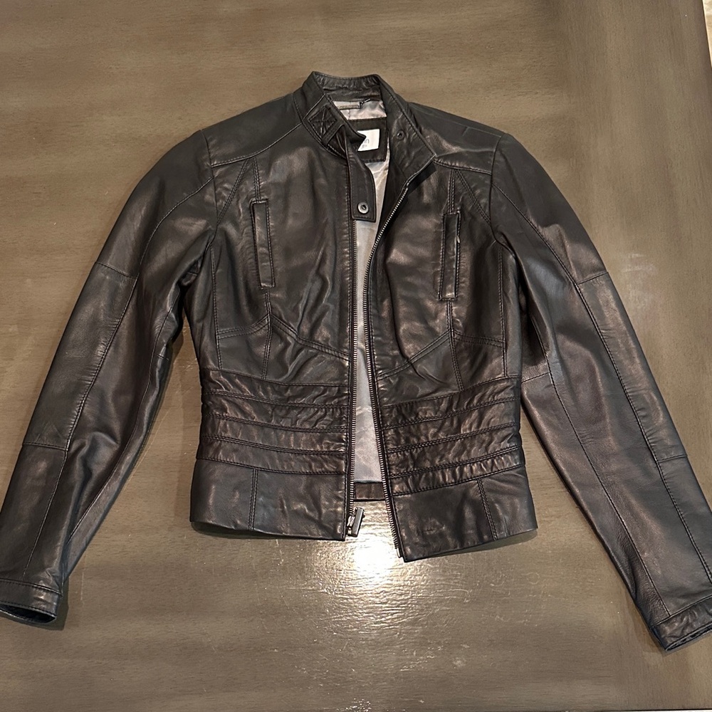 Calvin Klein Women's Black Leather Jacket